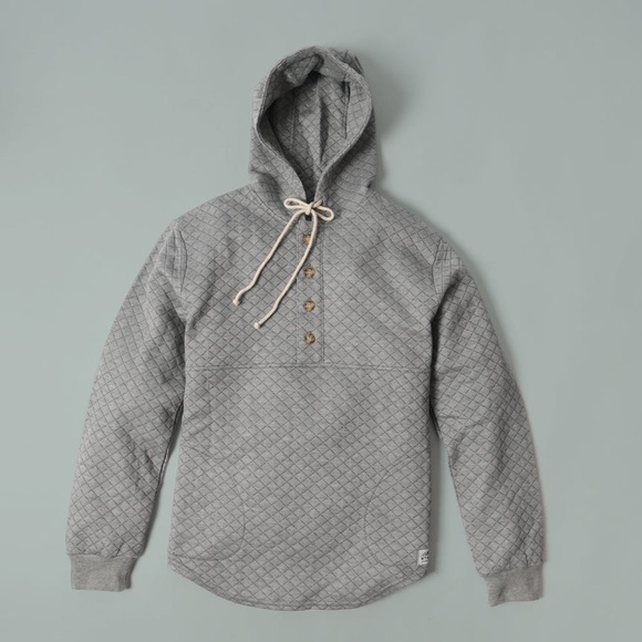 Small | Muttonhead | Camping Hoodie - Heather Grey Quilt - Picture 1 of 12